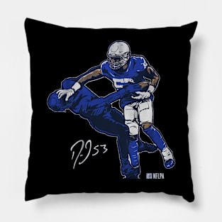 darius leonard stiff arm Pillow