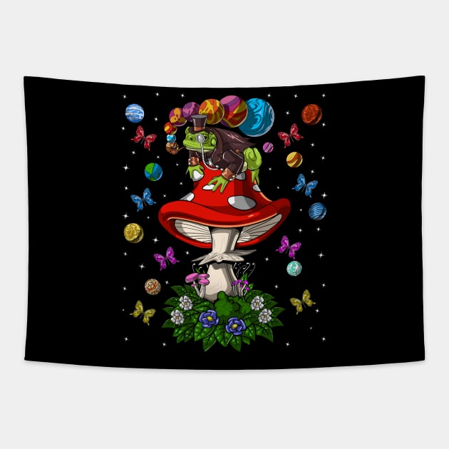 Mushroom Frog Tapestry by underheaven