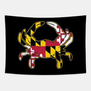 Maryland Flag Crab Illustration Tapestry