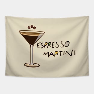 Espresso Martini Illustration Tapestry