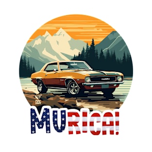 MURICA - Classic Cars i T-Shirt