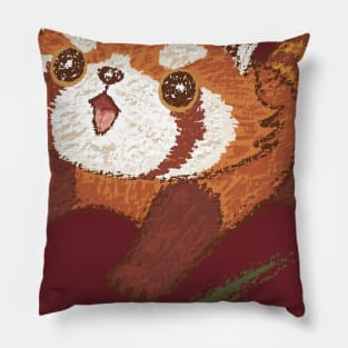 Red panda running Pillow