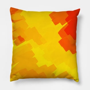 Fire Sunset Burst Abstract Pattern Pillow