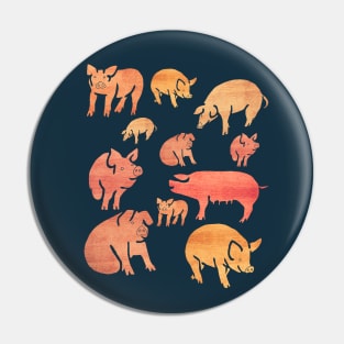 Fancy Rosegold Piggies Pin