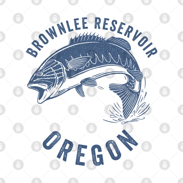 Brownlee Reservoir Oregon Bass Fishing by Eureka Shirts