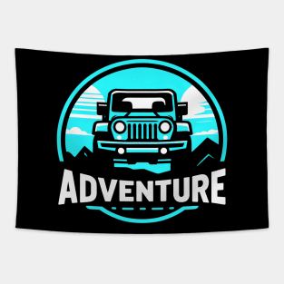 Jeep Wrangler Adventure Baby Blue Tapestry