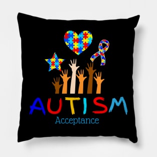 Autism Acceptance for Autism warrior Pillow