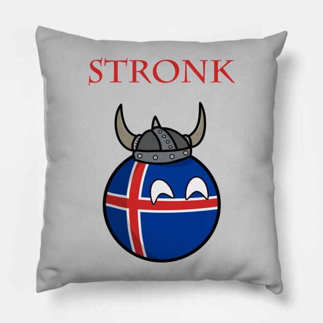 Iceland Stronk Pillow by DigitalCleo