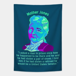 Mother Jones Portrait and Quote Tapestry