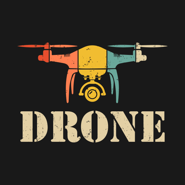 Drone Pilot Retro Vintage Drone Racing by Visual Vibes