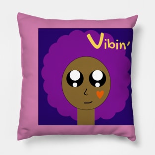 Vibin' in purple Pillow