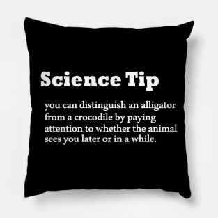 Crocodile Alligator Funny Science tip Pillow