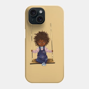 Cute little girl swings Phone Case