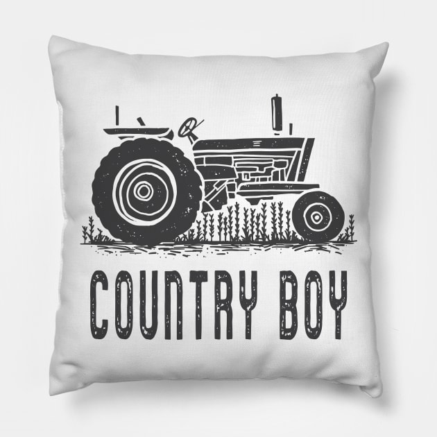 Country Boy Pillow by DogfordStudios