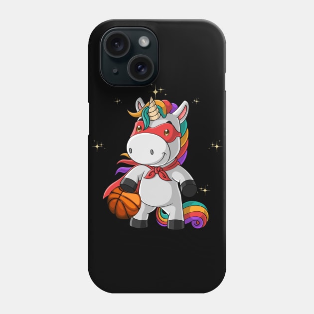 Basketball Unicorn, Unicorn Playing Basketball Sport Phone Case by PaulAksenov