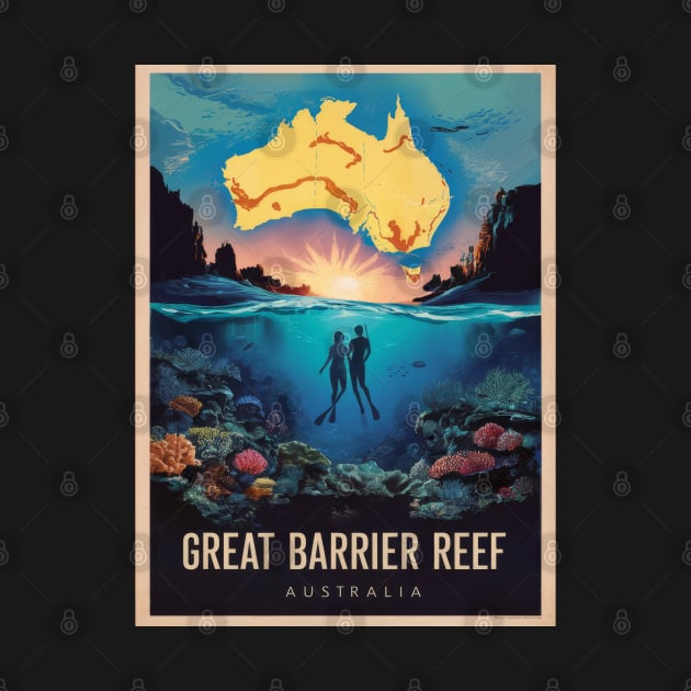 Vintage Retro Great Barrier Reef Adventure by POD24