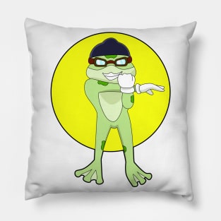 Frog with Swimming goggles Pillow