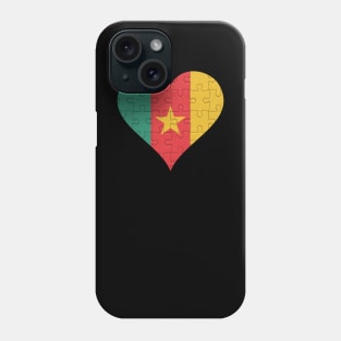 Cameroonian Jigsaw Puzzle Heart Design - Gift for Cameroonian With Cameroon Roots Phone Case