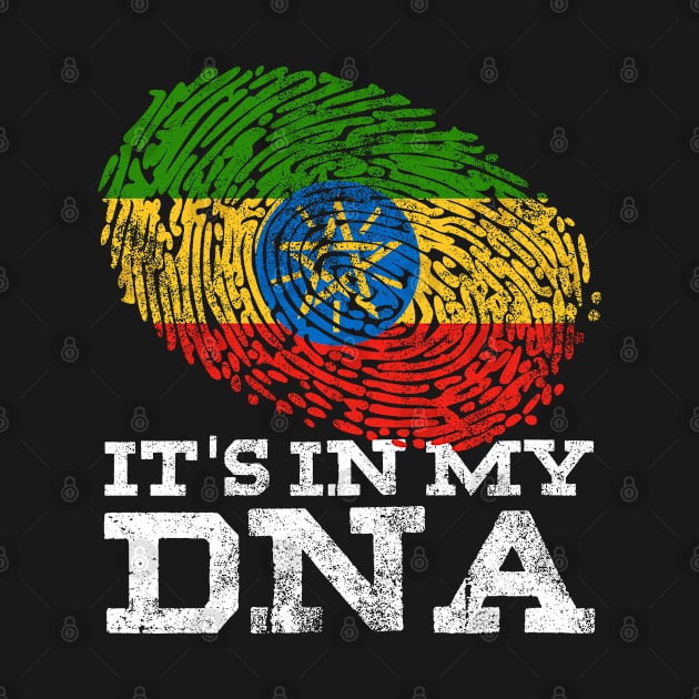 It's In My DNA Ethiopian Gifts Horn of Africa Ethiopia Flag by Smoothbeats