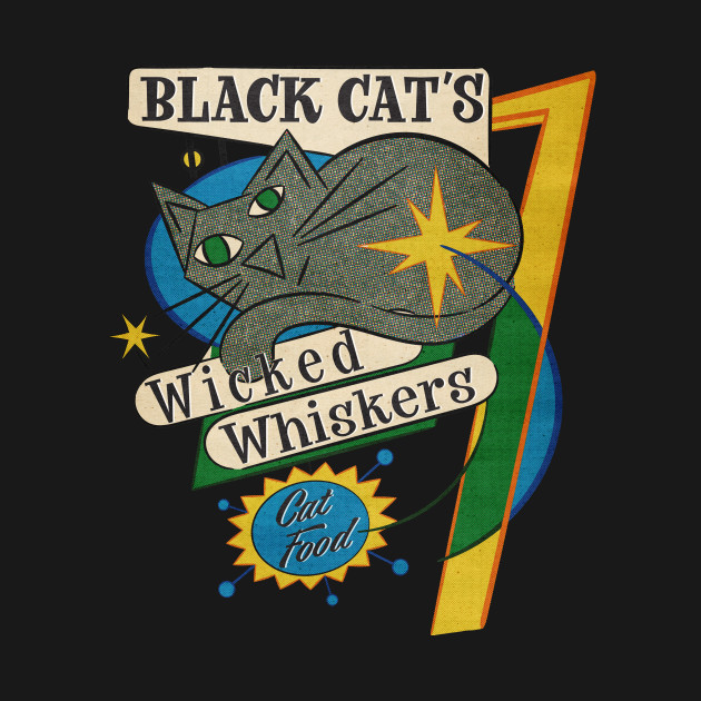 Discover Black Cat's Wicked Whiskers - Black Cat - T-Shirt