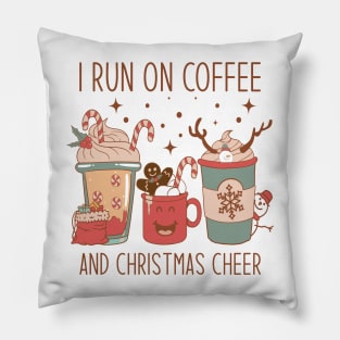 Turn on Coffee and Christmas Cheer T-shirt Pillow