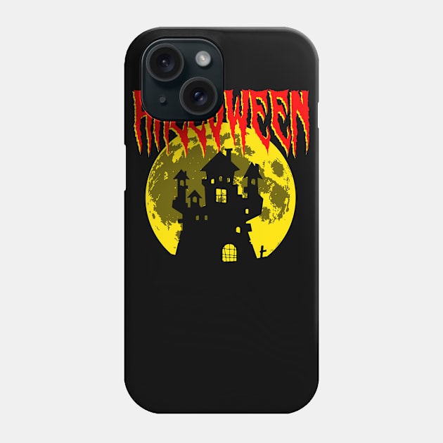 Halloween Moon Castle Phone Case by schmomsen