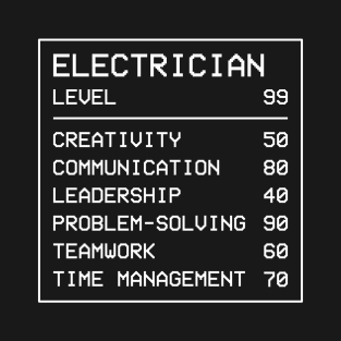 Electrician Game Stats v2 T-Shirt