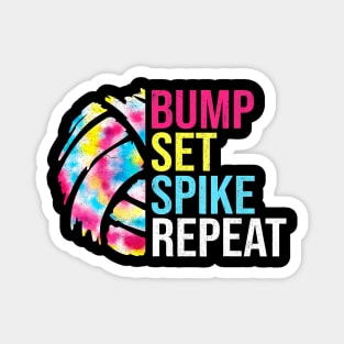 Bump Set Spike Repeat Volleyball Shirt For Girls Teens Women Magnet