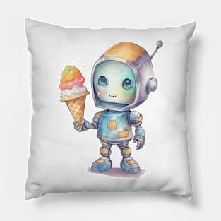 Robot + 1ce cream 1.0 Pillow