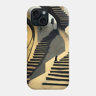 [AI Art] Stairways, inspired by the works of a surrealist master Phone Case