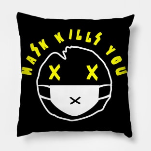 mask emoticon Pillow