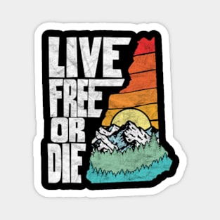 Live Free Or Die New Hampshire Nature Magnet