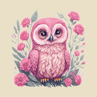 Cute Pink Owl 5 T-Shirt