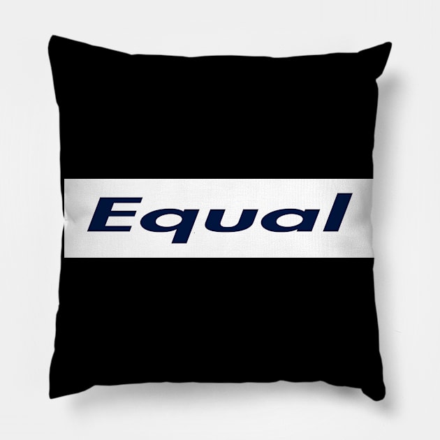 SUPER EQUAL LOGO Pillow by Zodiac BeMac