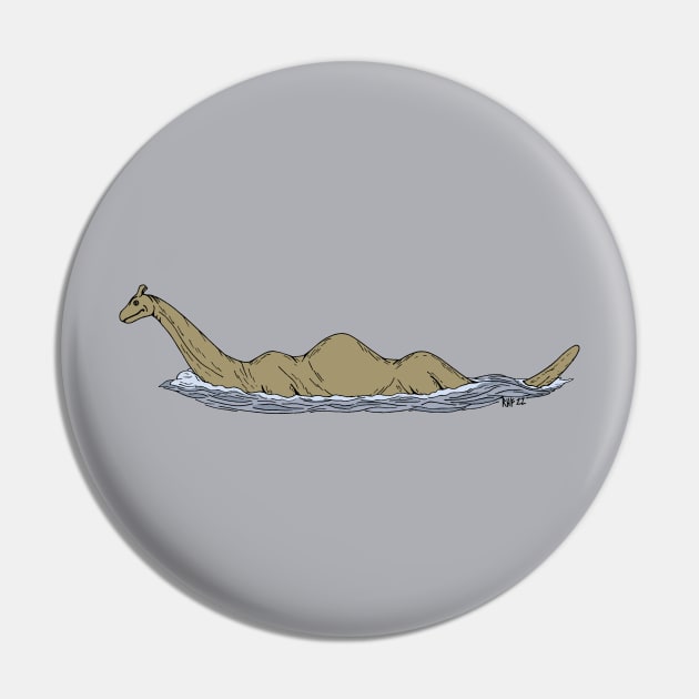 Nessie the Loch Ness Monster Pin by AzureLionProductions