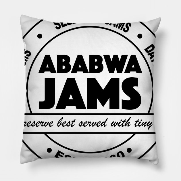 Ababwa Jams Co Pillow by Geek Tees