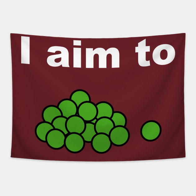 I Aim To Peas Tapestry by Vault Emporium