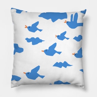 ฺBLUE BIRDS AND CLOUDS Pillow