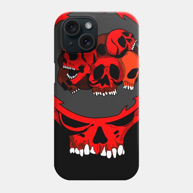 Red skulls Phone Case by Juliusvelius