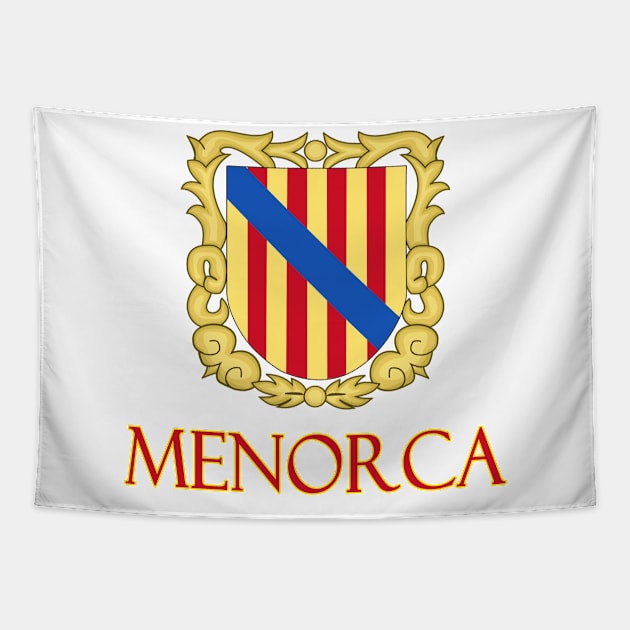 Menorca (Minorca), Balearic Islands, Spain - Coat of Arms Design Tapestry by Naves