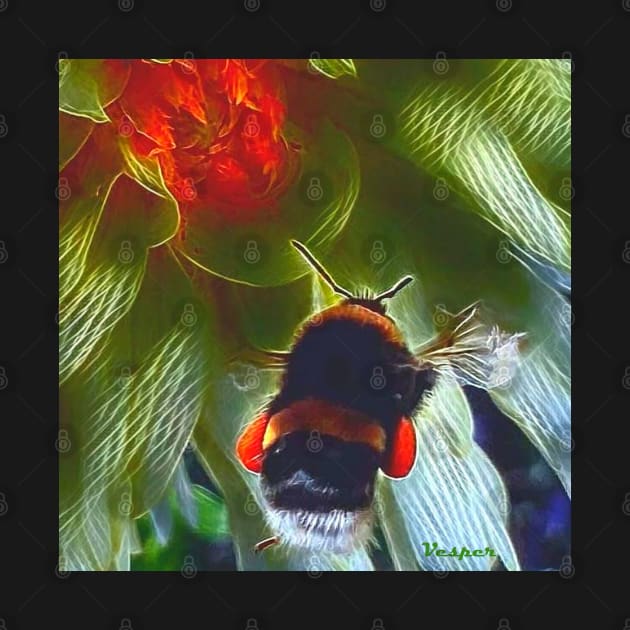 Bumblebee and Dahlia by VespersEmporium