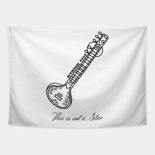 This is not a Sitar (black design) Tapestry