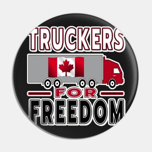 TRUCKERS FOR FREEDOM CONVOY TO OTTAWA CANADA JANUARY 29 2022 WHITE, RED, BLACK Pin