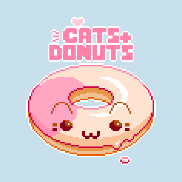 cats & donuts by pixelins