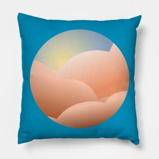 Sky with clouds and sun Pillow