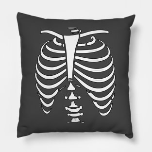 Skeleton rib cage chest Halloween costume x-ray design Pillow