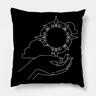 Hold The Sky: Day, White Version Pillow