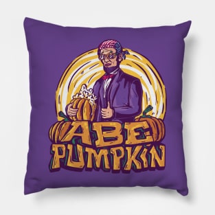 Abe Pumpkin // Funny Halloween Abe Lincoln Pillow