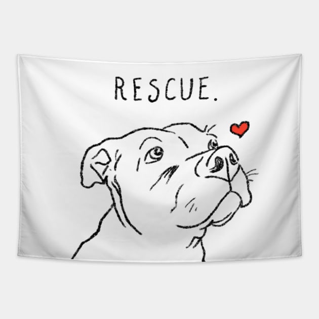 Rescue Dog, Pitbull, Rescue Mom, Adopt Don't Shop Tapestry by sockdogs