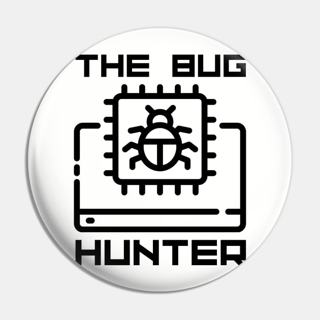 Funny Bug Hunter Debugging Web Developer Pin by WaBastian